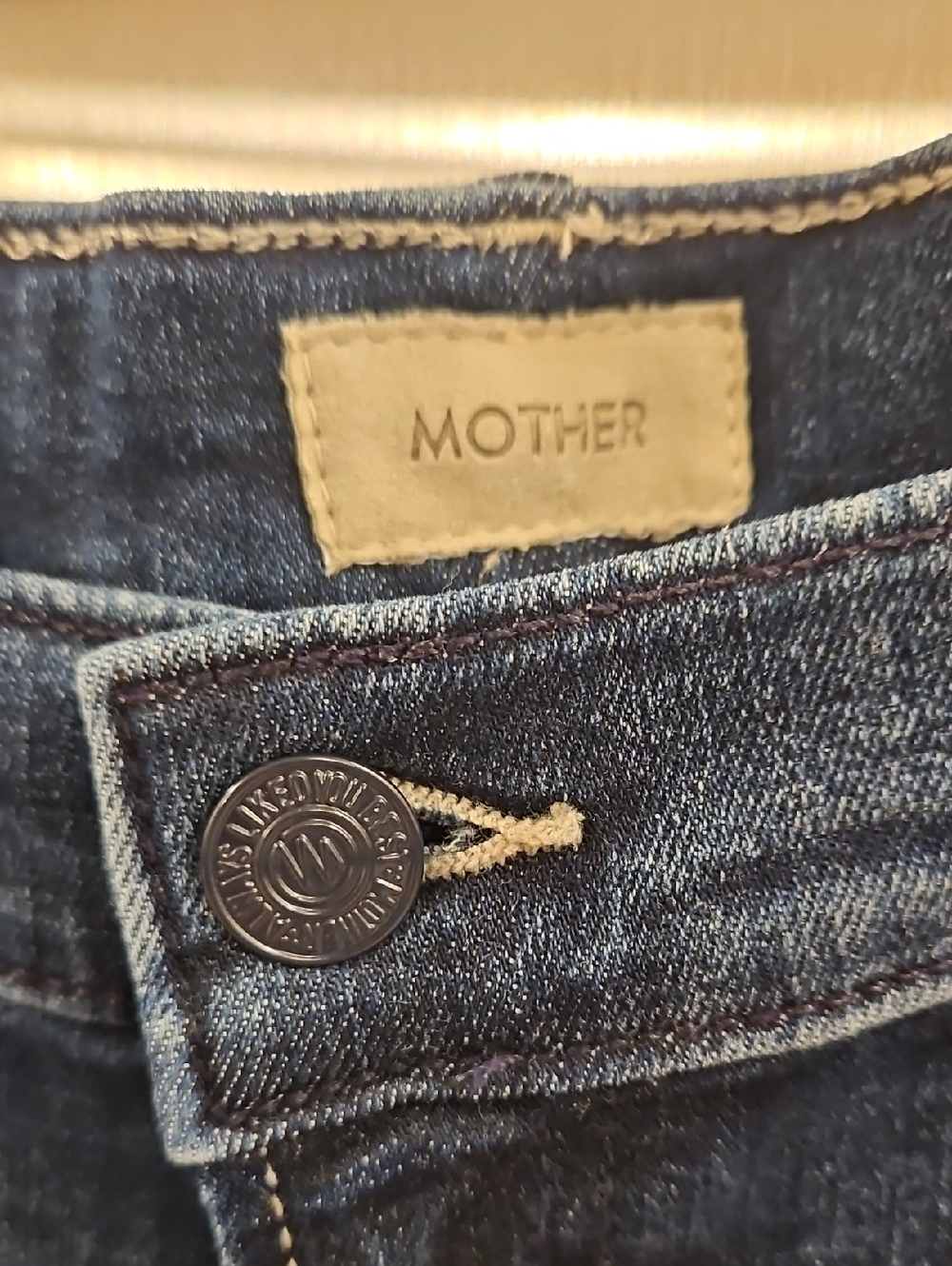 💕MOTHER💕 The Hustler Roller Sneak Jeans ~ Heirloom Blue 31 NWOT Wide Leg - Picture 15 of 16